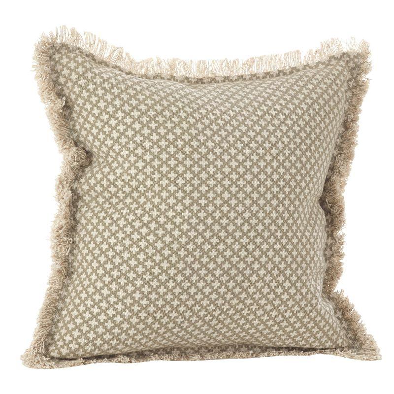 20"x20" Oversize Corinth Moroccan Tile Design Square Throw Pillow Beige - Saro Lifestyle