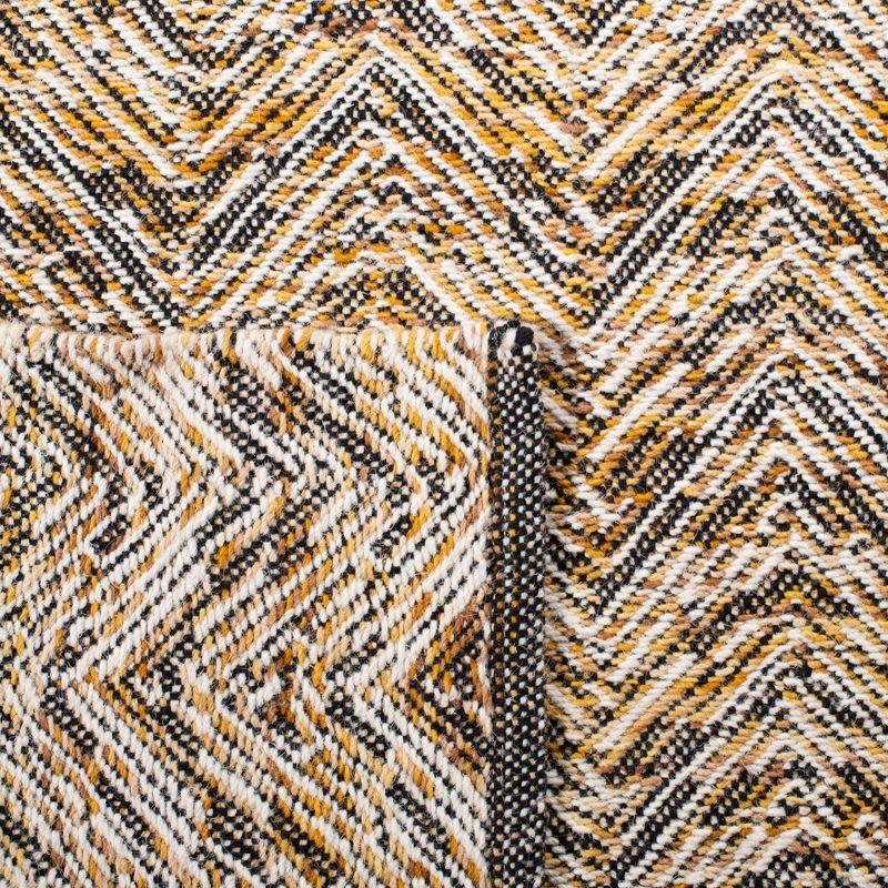 Kilim KLM729 Flat Weave Accent Rug - Gold/Black - 3'x5' - Safavieh
