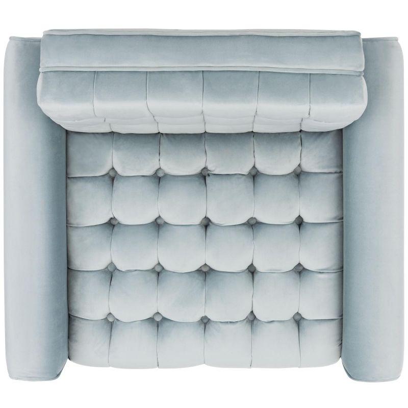Amaris Tufted Accent Chair - ACH4503 - Slate Blue/Black - Safavieh