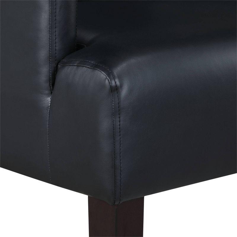 OSP Home Furnishings Main Street Guest Chair Black Faux Leather: Upholstered, Wood Frame