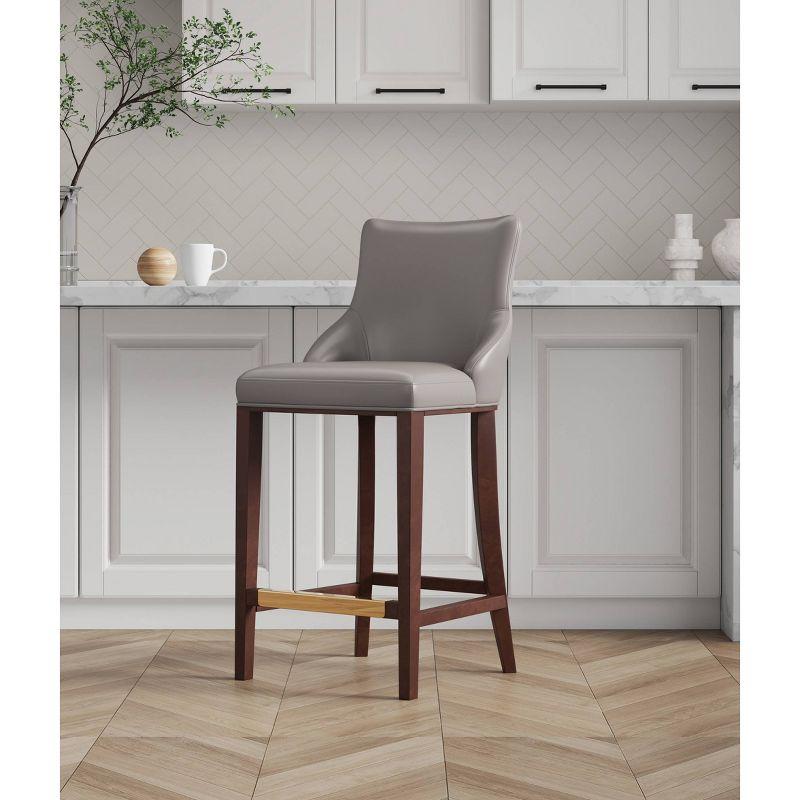 Manhattan Comfort Shubert Modern Leatherette Upholstered Barstool