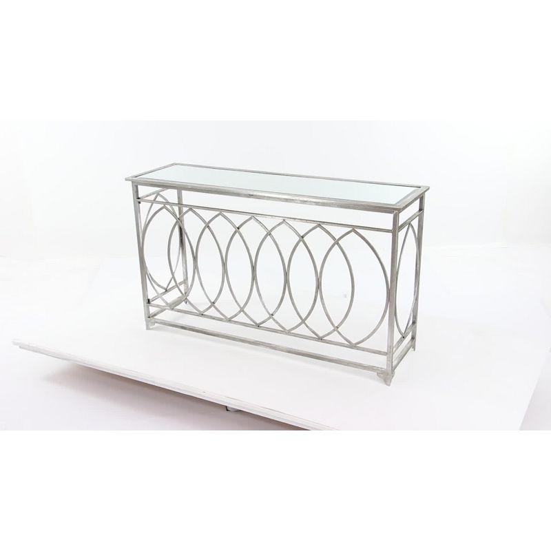 Hertfordshire 54'' Glass Top Console Table