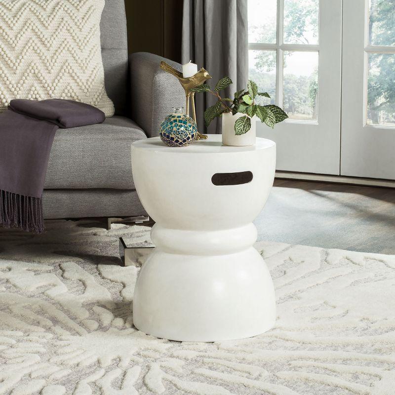 Haruki Accent Stool - Indoor/Outdoor - VNN1006 - White - Safavieh