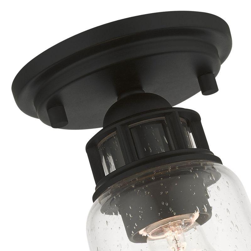Livex Lighting Lawrenceville 1 - Light Flush Mount in  Black