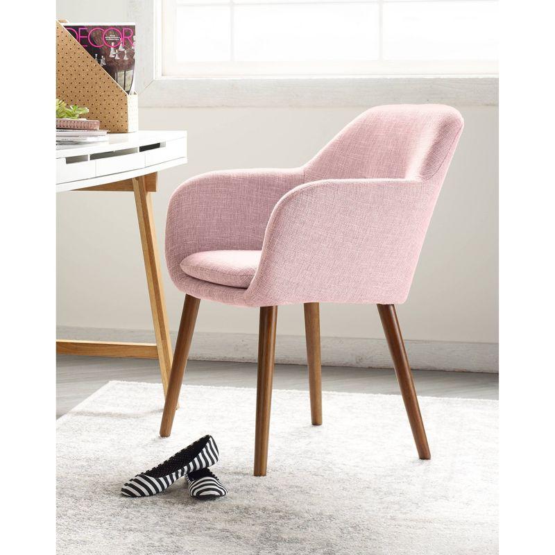 Elle Decor Adore Decor Roux Mid-Century Accent Chair for Home Office or Living Room
