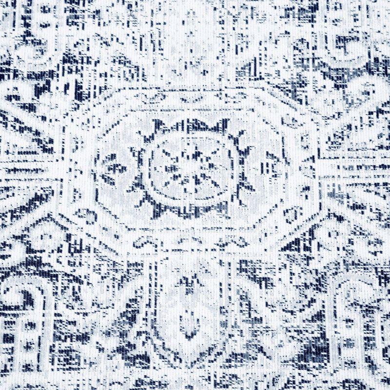 Nicole Miller Nicole Miller New York Patio Sofia Medallion Indoor/Outdoor Area Rug, Navy Blue/Aqua