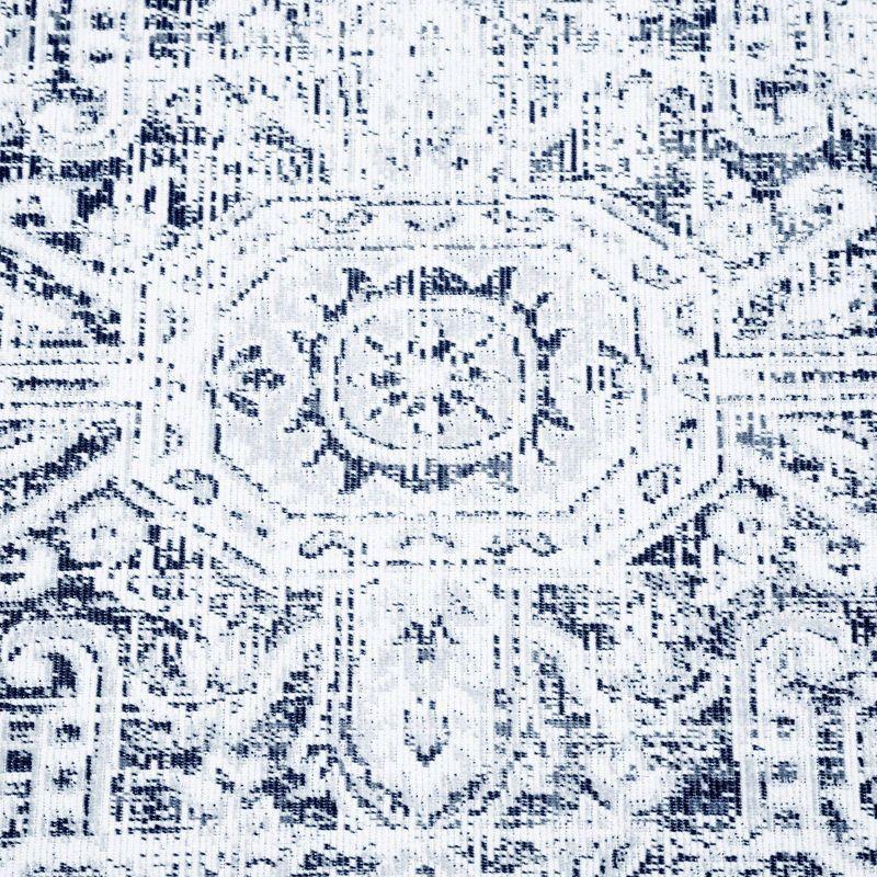 Sofia Fleur 5'3" x 7'2" Outdoor Patio Rug Navy Blue - Nicole Miller