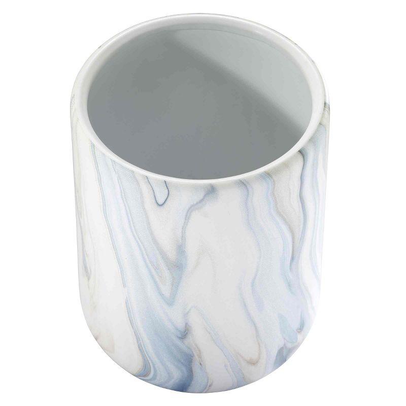 Avanti Linens Waves Blue Wastebasket