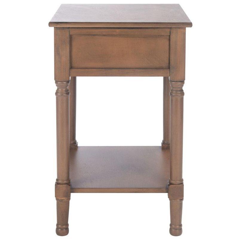 Modern Farmhouse 22" Brown Wood Storage Accent Table