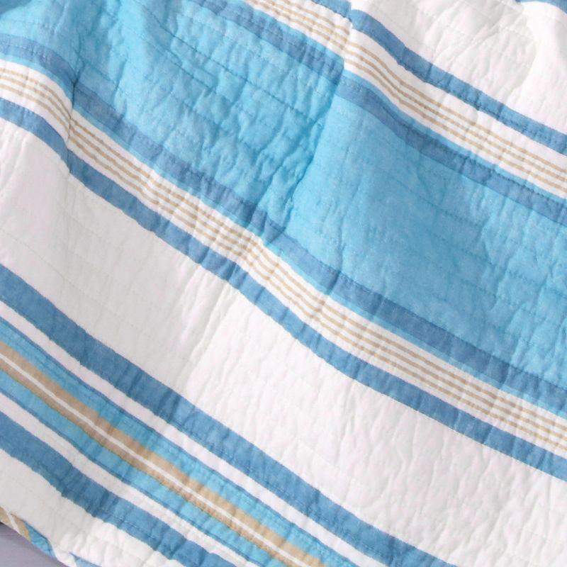 Blue Maui Coastal Reversible Cotton Quilted Throw