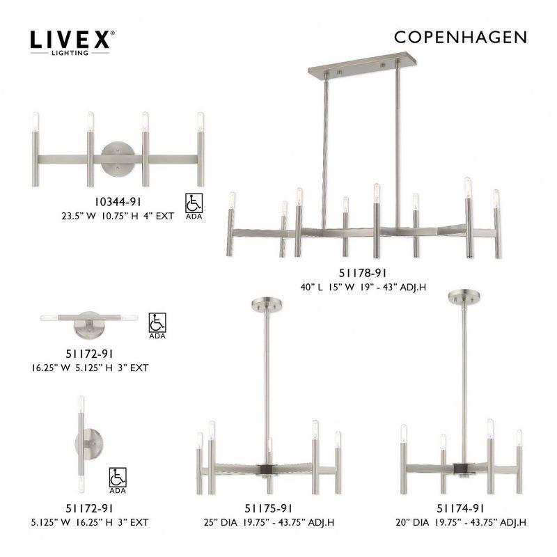 Livex Lighting Copenhagen 4 - Light Vanity in  Brushed Nickel