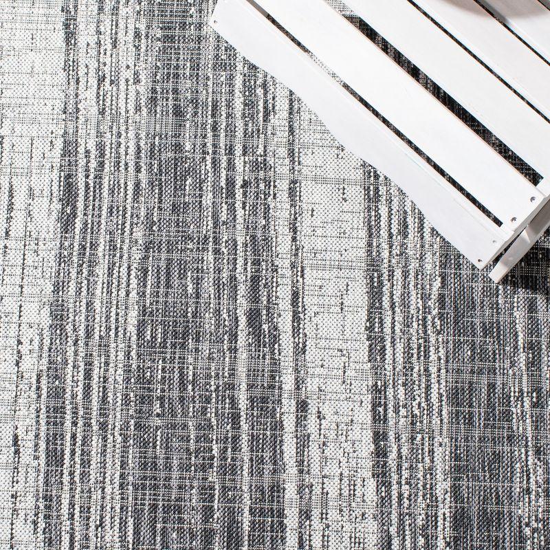 Courtyard CY8393 Power Loomed Indoor/Outdoor Runner Rug - Black/Grey - 2'2"x9' - Safavieh.