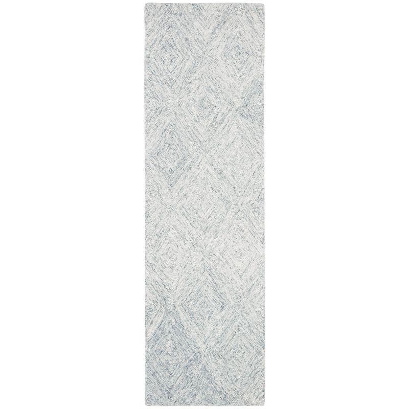 Abstract ABT767 Hand Tufted Runner Rug - Silver - 2'3" X 8' - Safavieh.