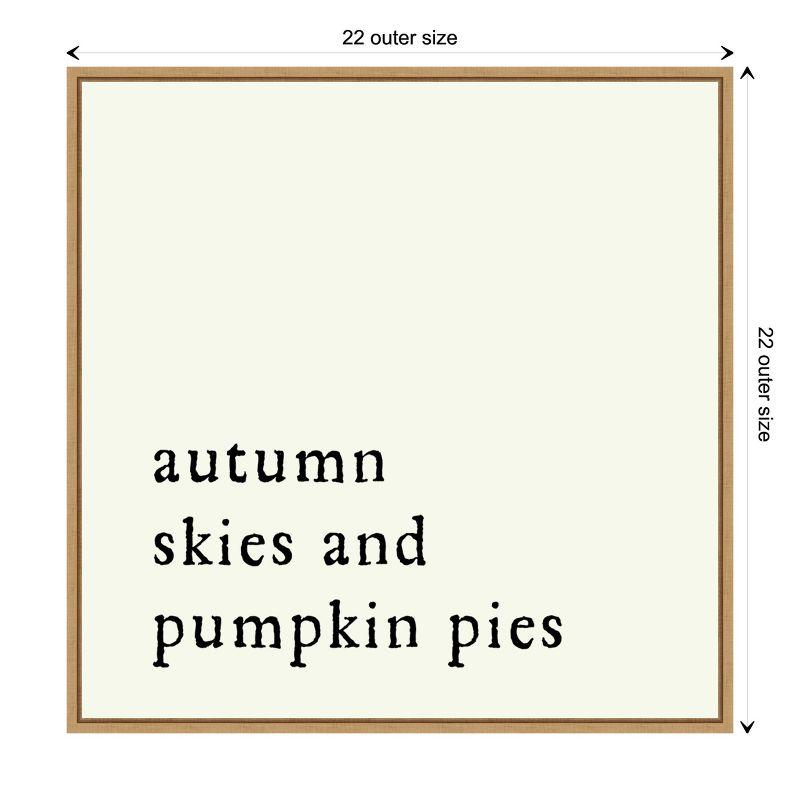 Amanti Art Autumn Skies Pumpkin Pies by Amanti Art Portfolio Canvas Wall Art Print Framed 22 x 22-in.