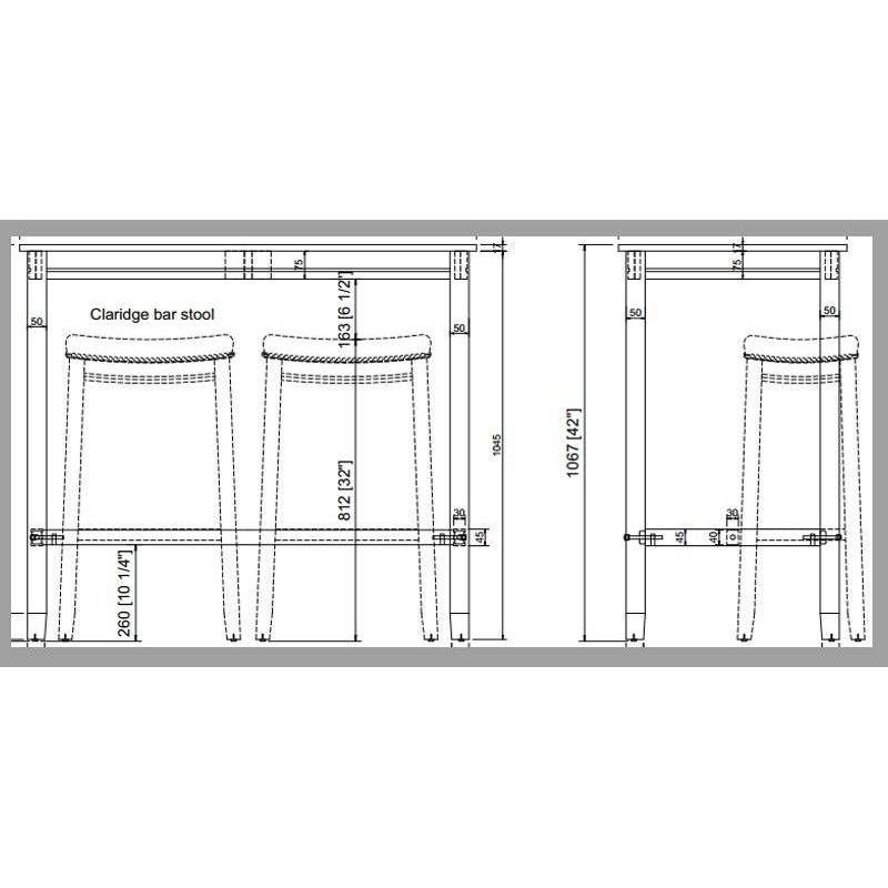 42" Claridge Bar Height Pub Table - Linon