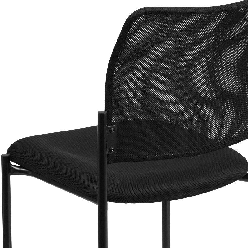 Flash Furniture Comfort Black Mesh Stackable Steel Side Chair