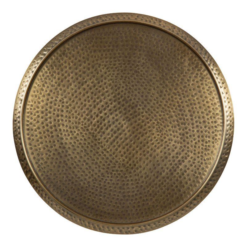 Kate and Laurel Sanzo Round Metal Side Table, 15x15x24, Gold