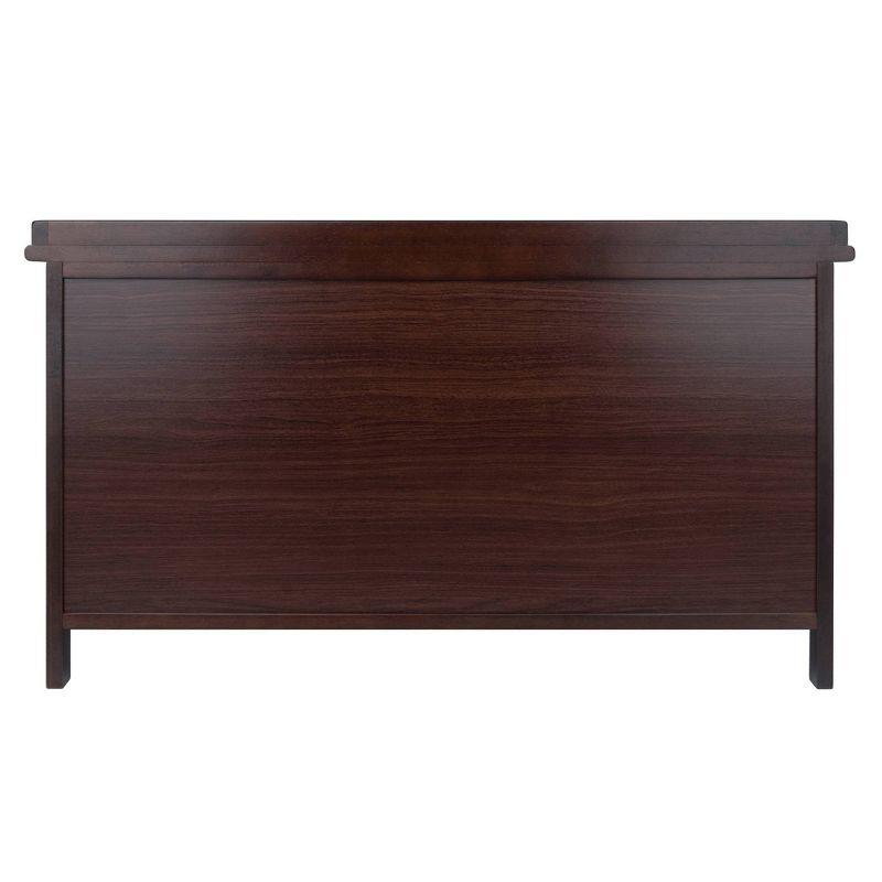 Adriana Entryway Storage Bench Walnut - Winsome: Wood Composite, Non-Upholstered, 2-Seater, Spot Clean