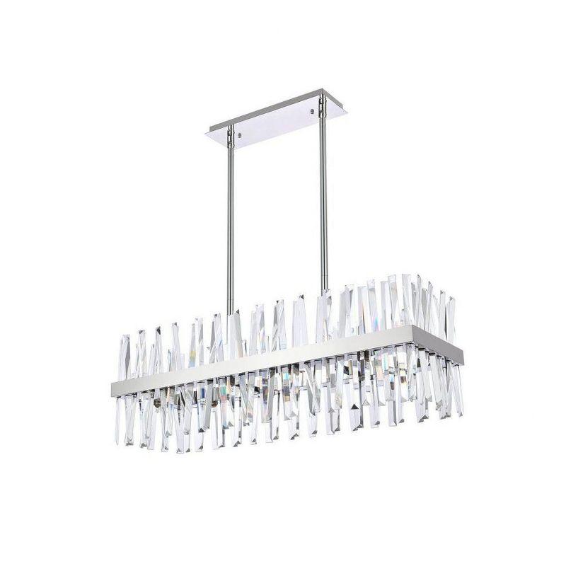 Serephina Chrome and Crystal 20-Light Rectangular Chandelier