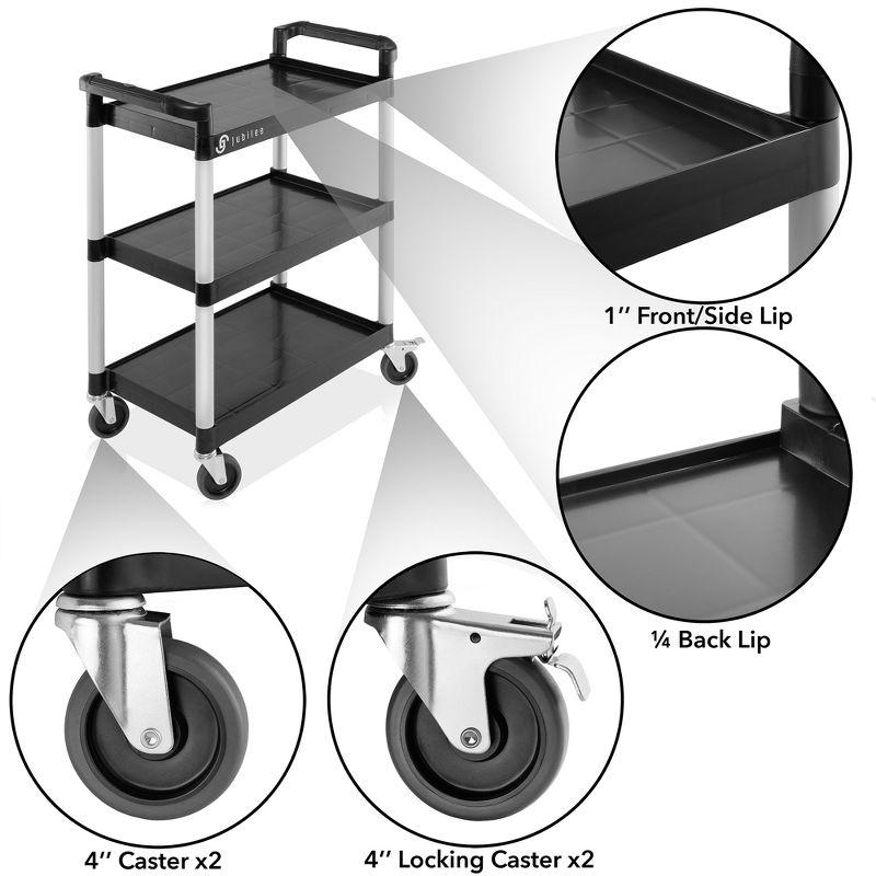 Jubilee 3-Tier Utility Service Cart with Wheels