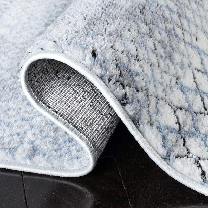 Mistana™ Adames Geometric Gray/Light Blue Area Rug