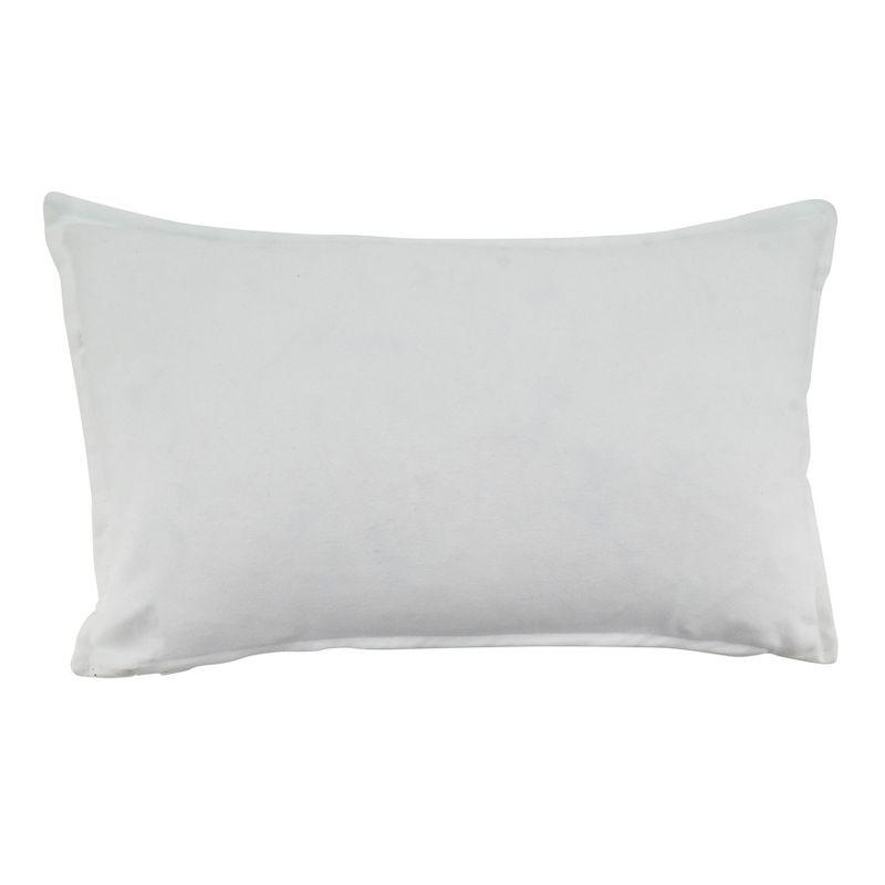 White Rectangular Throw Pillow with Colorful Bug Design