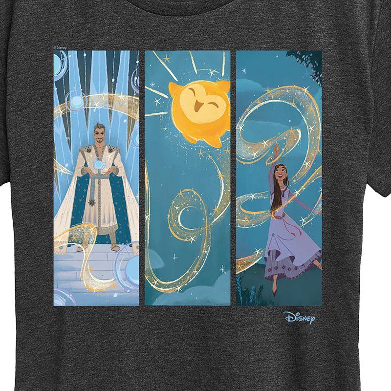 Women's - Disney - Character Panels King, Star, & Asha Short Sleeve Graphic T-Shirt