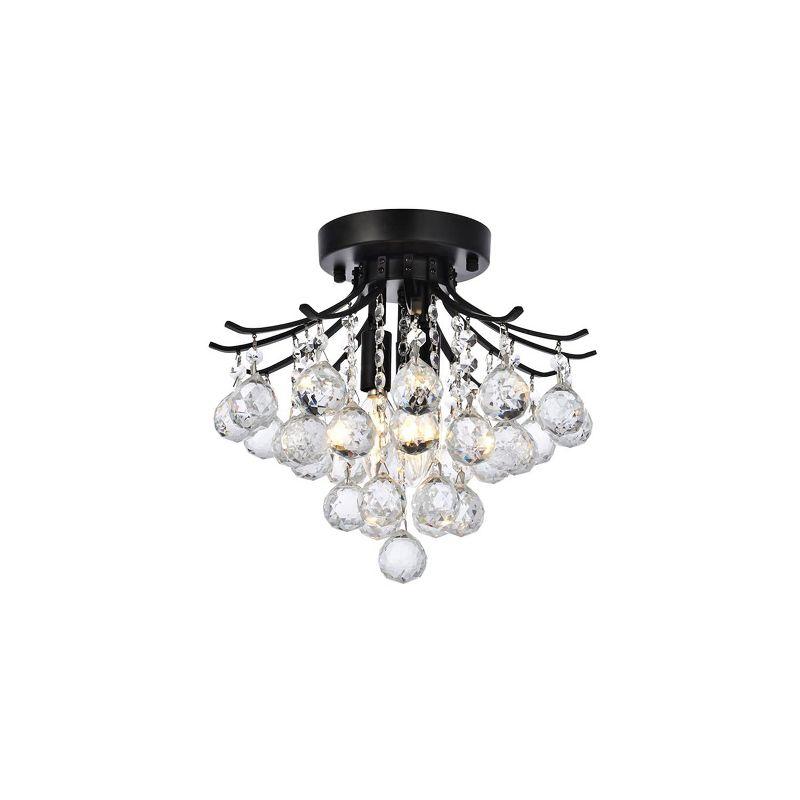 Elegant Lighting Toureg 12 inch black flush mount