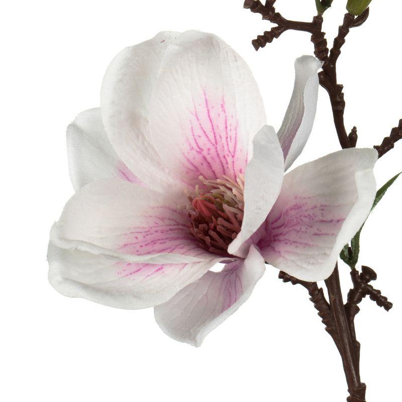 Vickerman 14" Artificial White Magnolia Pick.