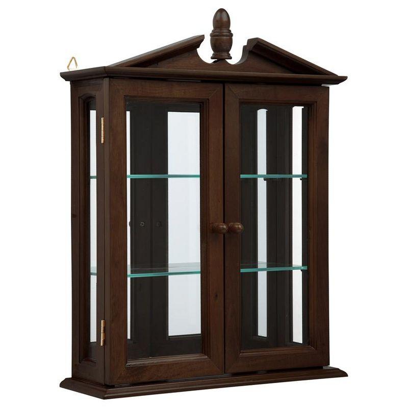 Design Toscano Amesbury Manor Hardwood Wall Curio Cabinet: Ebony Black Finish