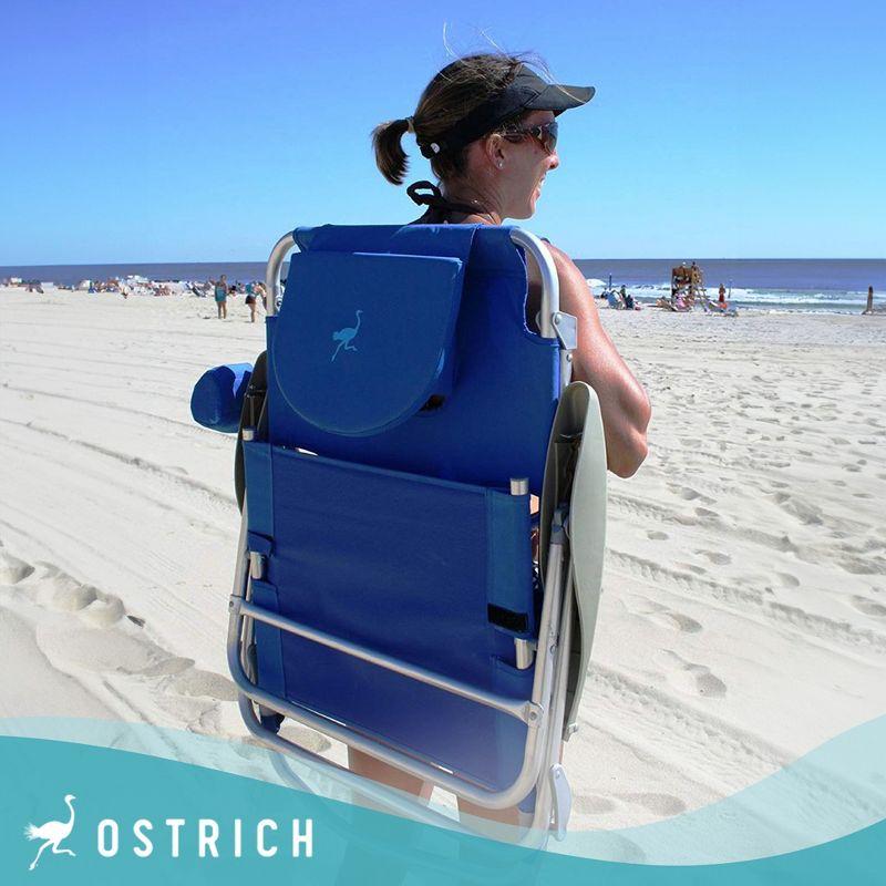 Ostrich On-Your-Back Outdoor Reclining Beach Lounge Pool Camping Chair