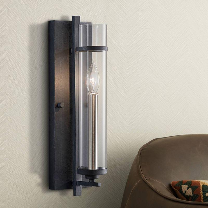 Generation Lighting Ethan Forged Iron Brushed Steel 17" High Wall Sconce