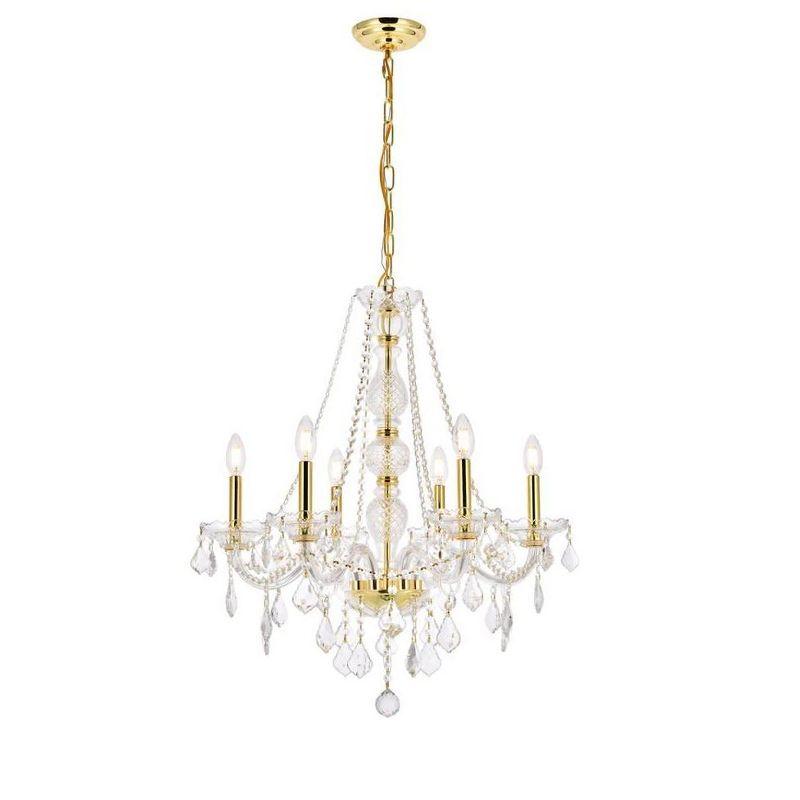 Elegant Lighting Verona 6 light Chrome Chandelier Clear Royal Cut Crystal