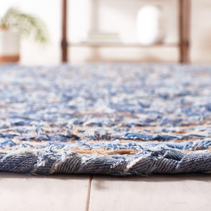 Cape Cod CAP202 Woven Indoor Area Rug - Blue/Natural - 8'x10' Oval - Safavieh