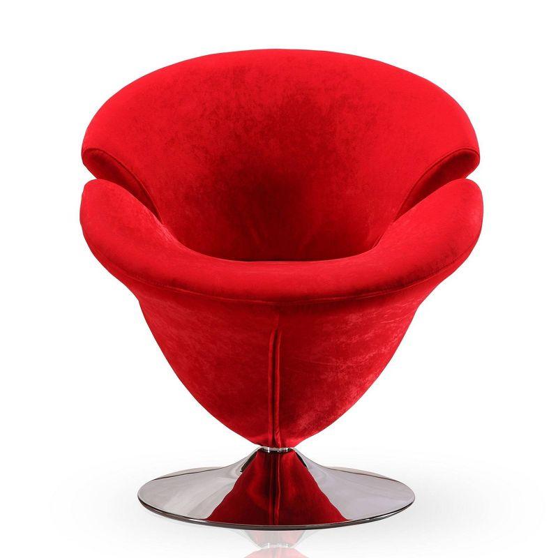 Troyer Velvet Swivel Barrel Chair