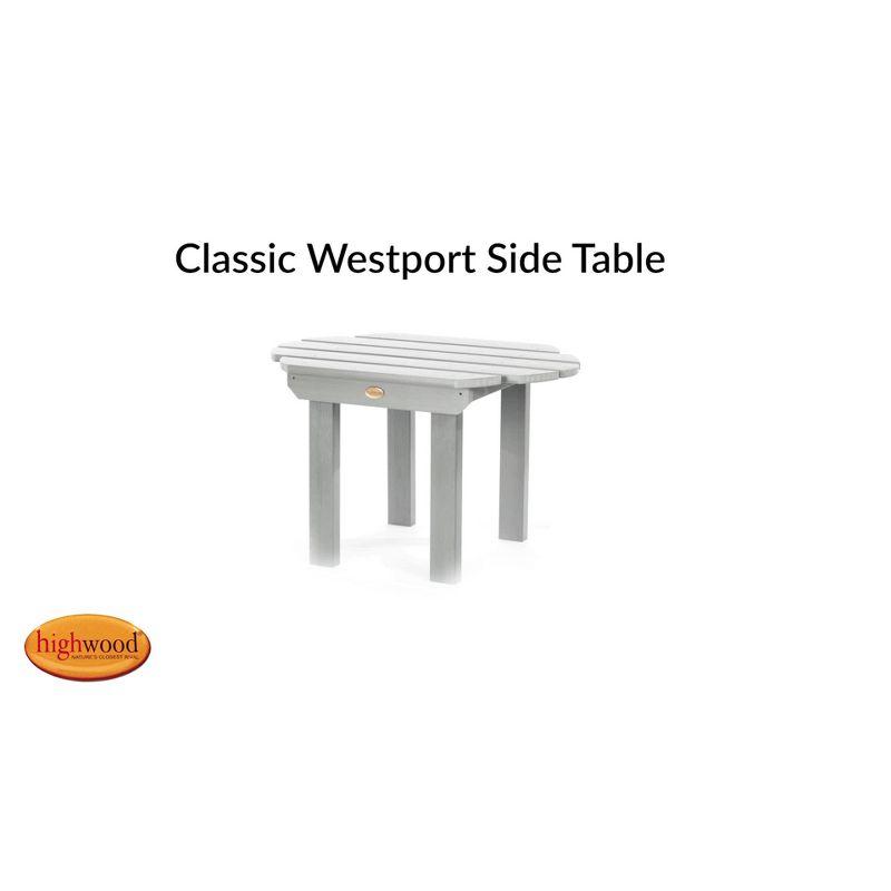 Classic Westport Patio Side Table Black - highwood: Weather-Resistant, Rectangular End Table