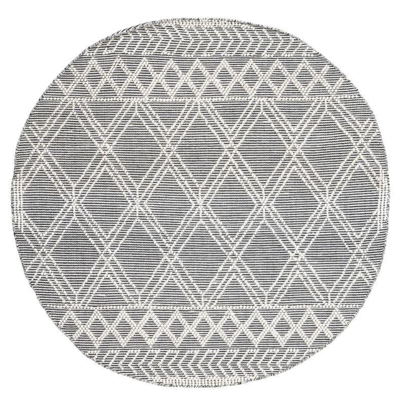 Nuloom Contemporary Trellis Natti Indoor Area Rug, Round 8', Gray