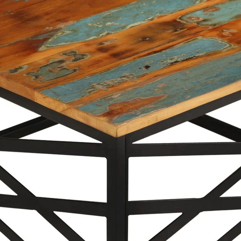 vidaXL Solid Reclaimed Wood Coffee Table with Steel Legs – Industrial Style – Handmade