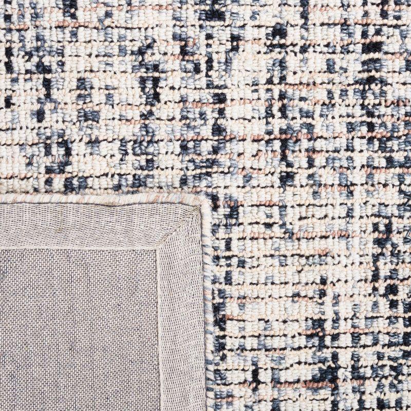 Abstract ABT493 Handmade Tufted Area Rug - Black/Beige - 6'-0" x 6'-0" Square - Safavieh