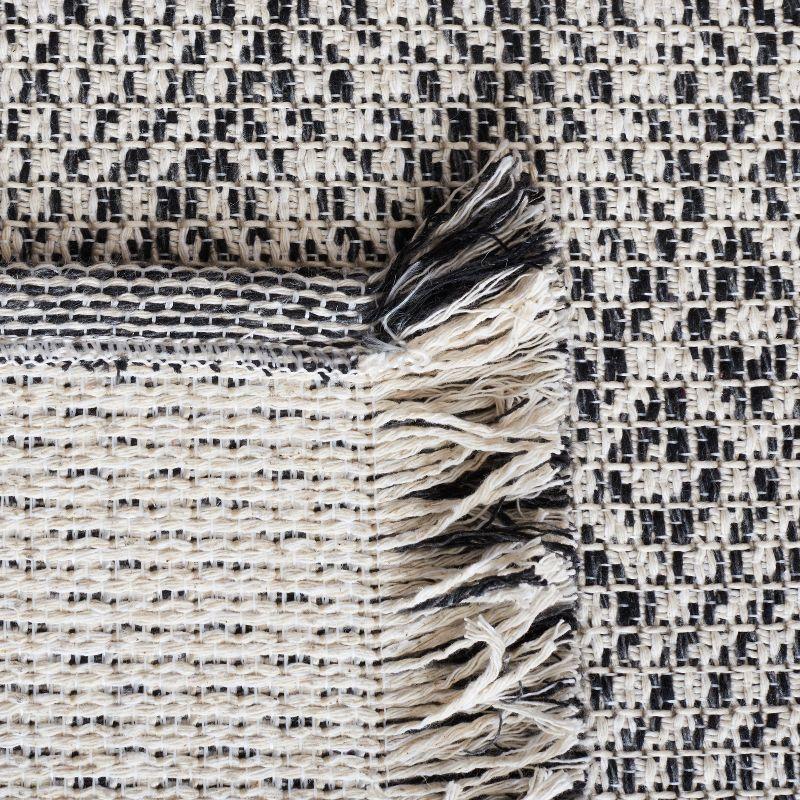 Augustine AGT502 Power Loomed Area Rug - Ivory/Black - 6'4"x9'6" - Safavieh.