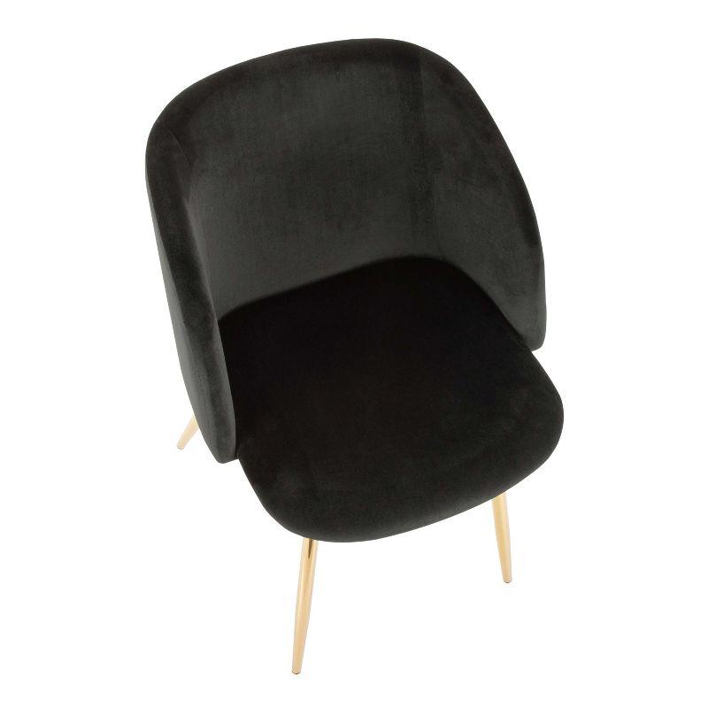 Mid-Century Modern Black Velvet Upholstered Arm Chair