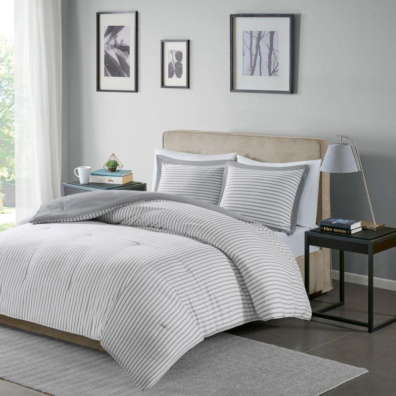 Gray King Reversible Down Alternative Comforter Set