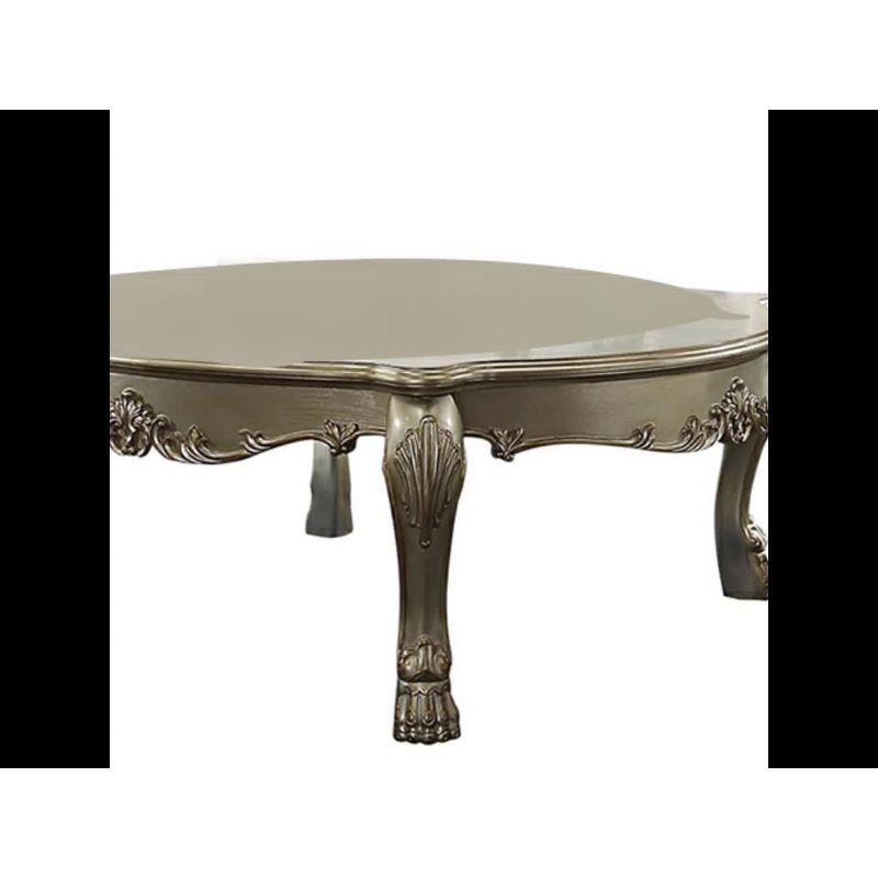 Aleissa Bowed Coffee Table in Gold Patina and Bone