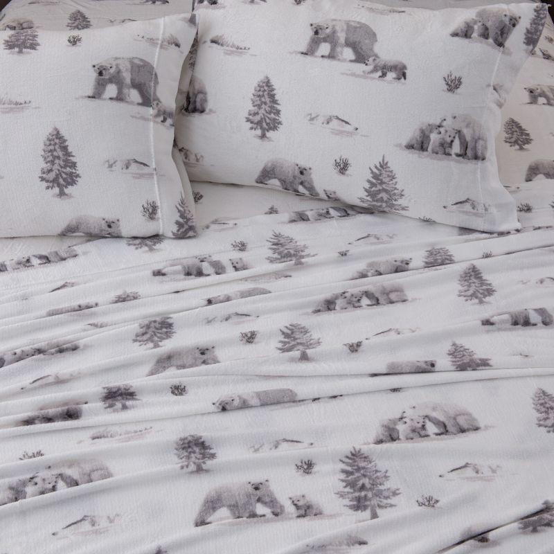 Printed Velvet Plush Fleece Sheet Set - Great Bay Home