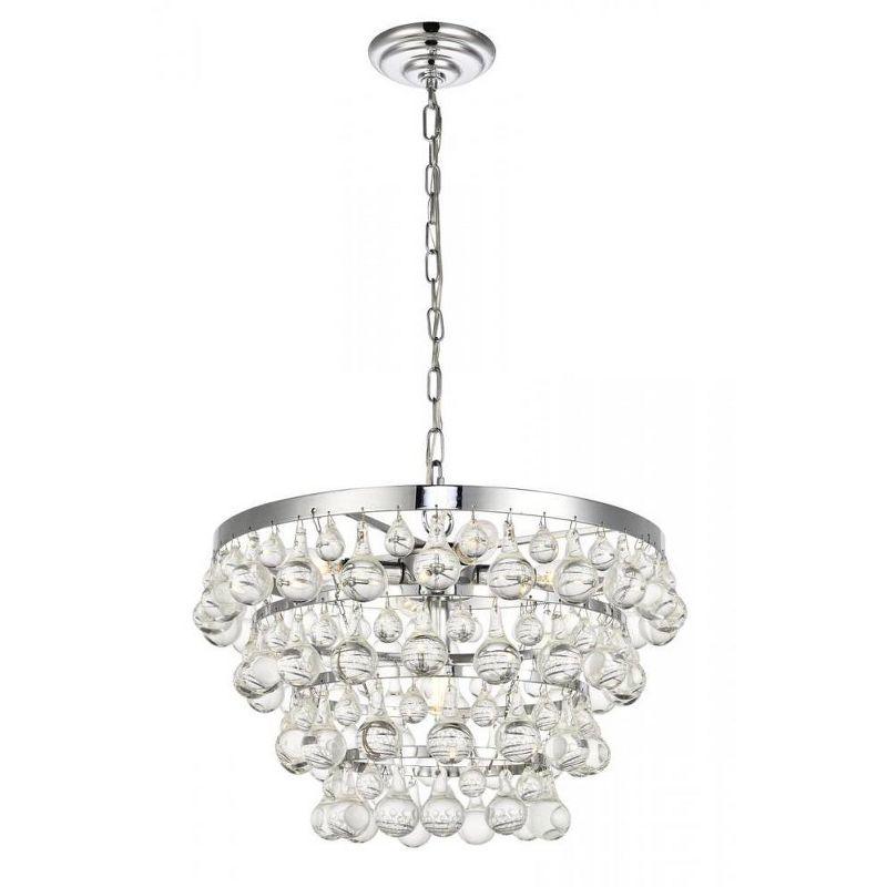 Elegant Lighting Kora Collection Pendant D17 H10.9 Lt:5 Chrome Finish