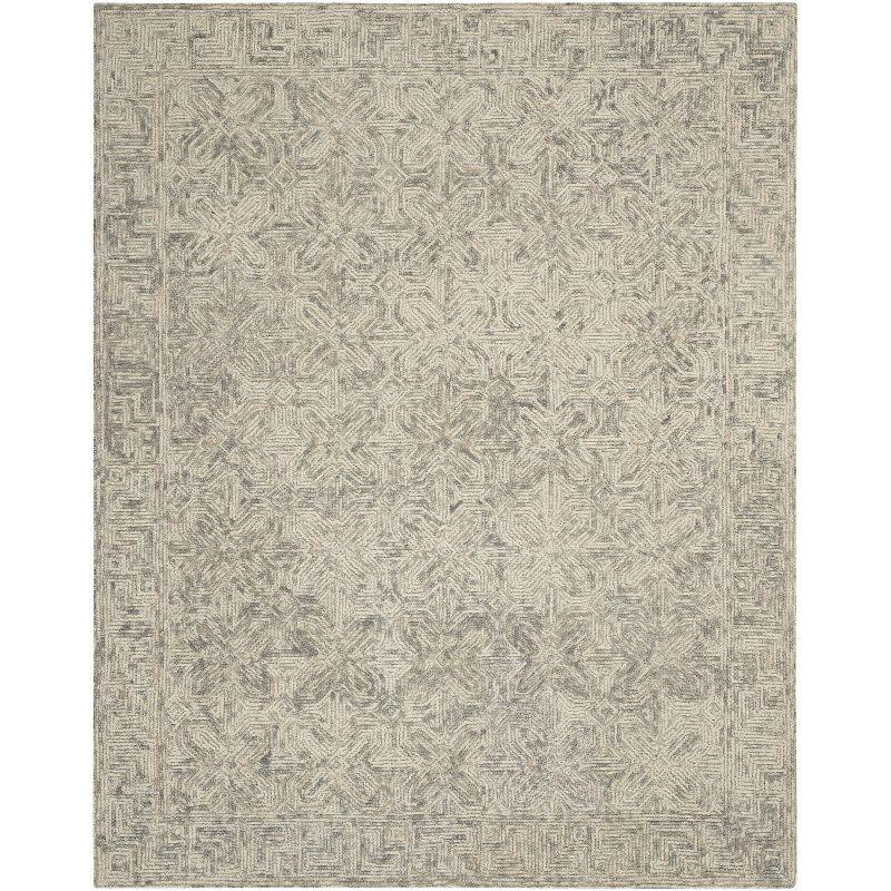 Hand-Tufted Vail Beige/Grey Wool Rectangular Area Rug, 8' x 12'