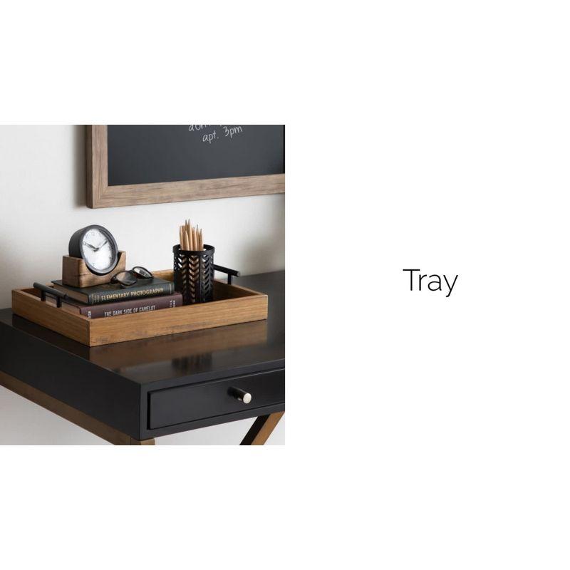 Kate and Laurel Lipton Tray, 16.5x12.25, Pink and Gold