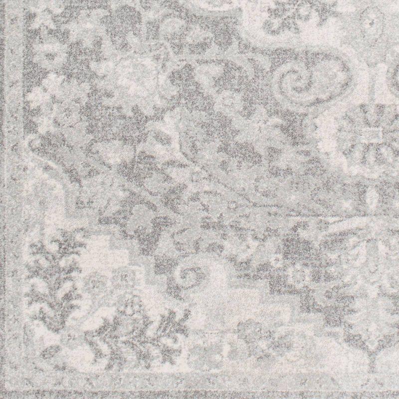 Elegant Gray 9' x 12' Easy-Care Synthetic Area Rug