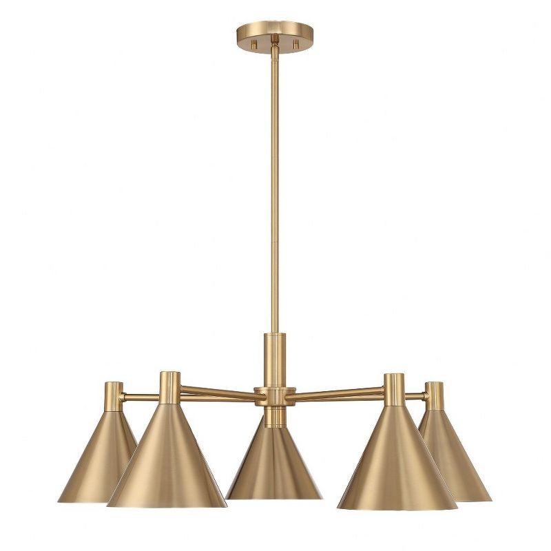 Pharos 5-Light Chandelier in Noble Brass by Breegan Jane