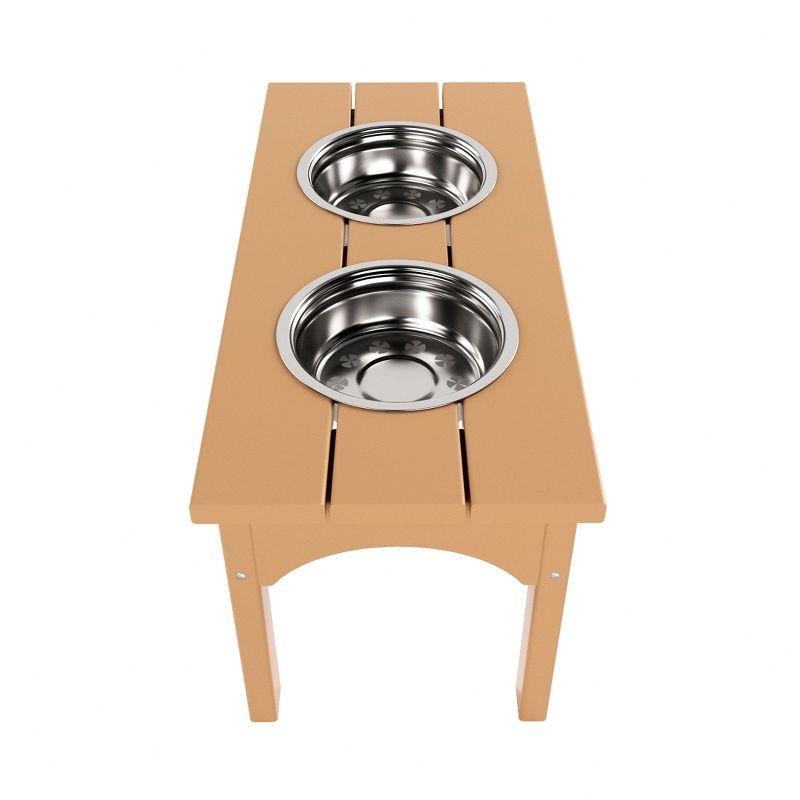 WestinTrends Elevated Pet Feeder for Cats and Dogs Puppy, Removable stainless steel eating Bowl, All Weather Resistant